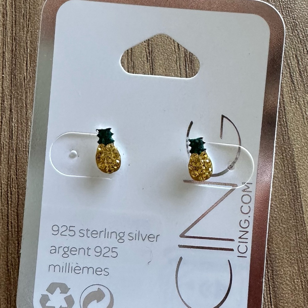 Icing Gold Pineapple Earrings